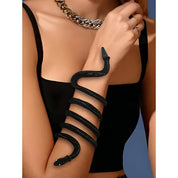 Women’s Snake Bracelet for Halloween – Adjustable Gothic Snake Bangle, Perfect for Parties, Costumes, and Daily Wear