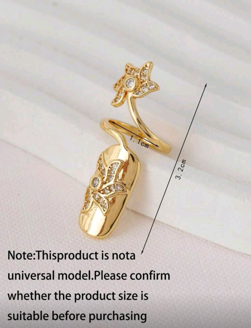 1pc Summer Beach Wedding Season of graduation Gift Music Festival Nail Ring