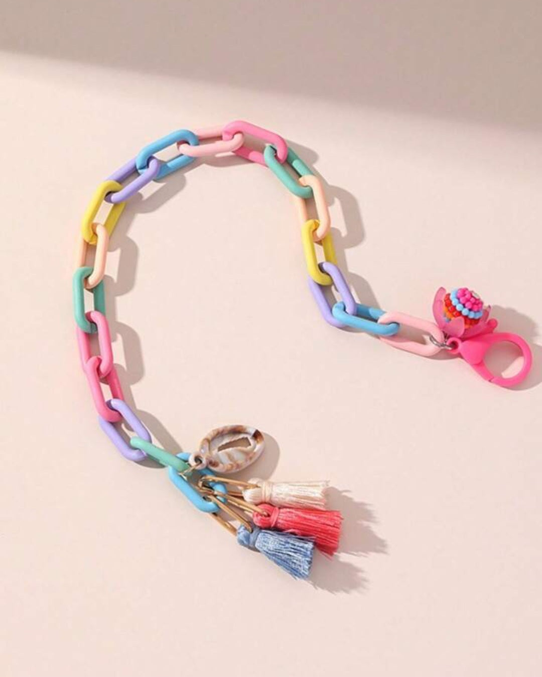 Delicate Ankle Chain with Seashell Accents - Adjustable Beach Foot Jewelry with Tassels for Women