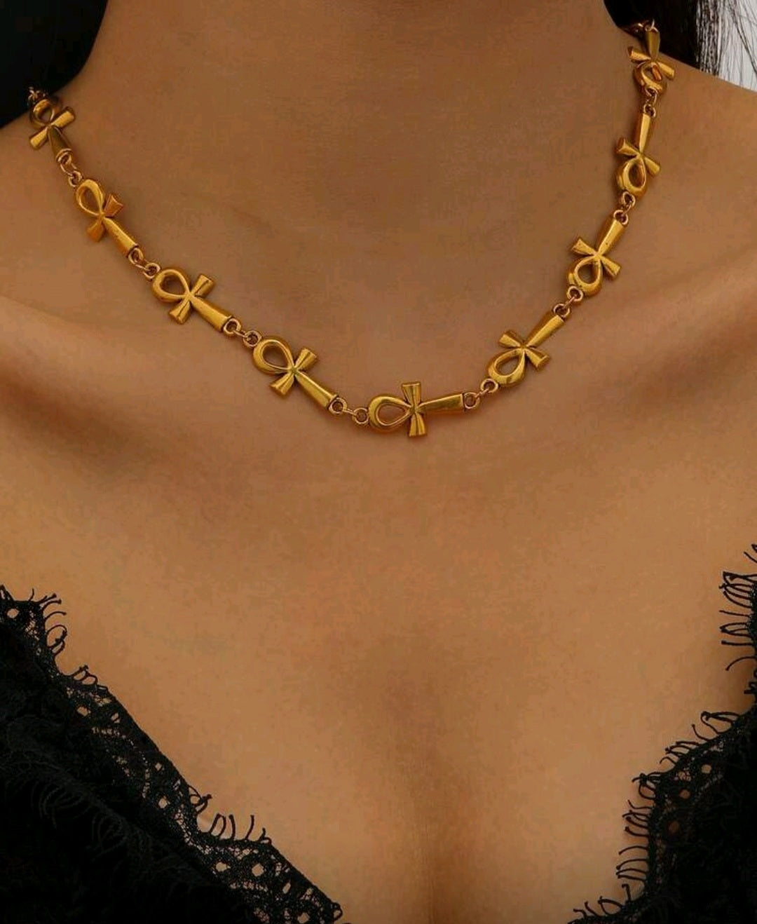 Ankh Jewelry Set – Bracelet & Necklace