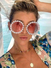 Exclusive Round Pearl Sunglasses