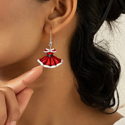Jewelry Christmas Dress Pendant Earrings for Women Holiday Party Present
