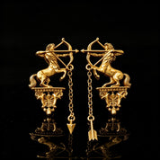 Sagittarius Archer Statement Drop Earrings