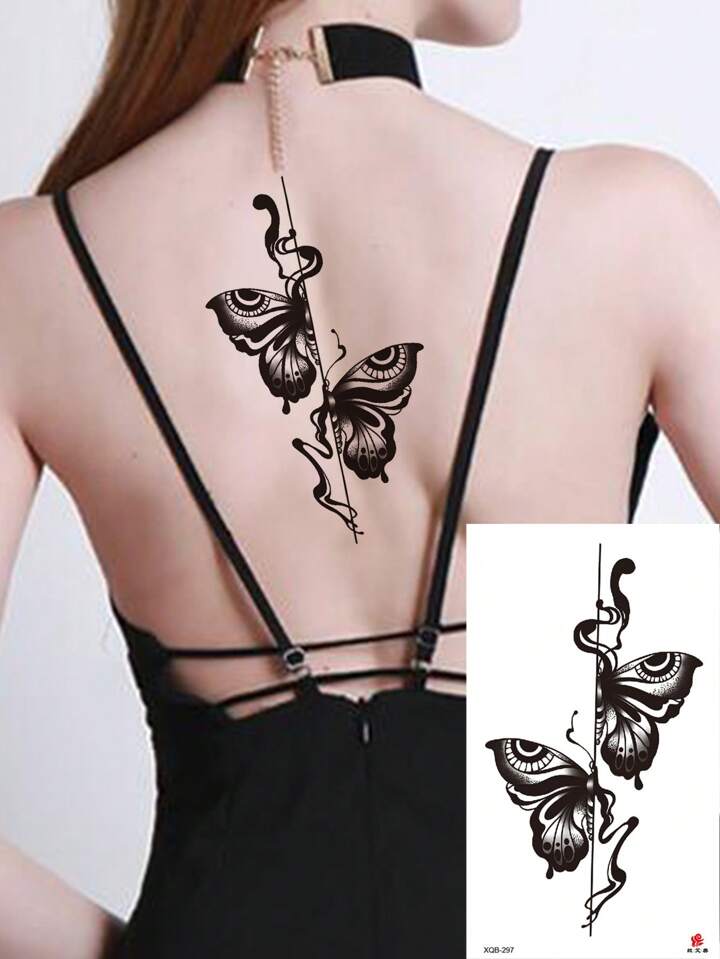 Waterproof Temporary Butterfly Tattoos – Flash Sticker Tattoos for Women