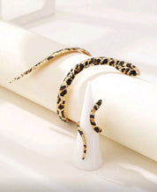 1 Set Fashionable European And American Snake Shape Ring And Bracelet Jewelry Set For Women, Versatile