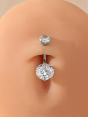 1pc simple and round ball navel ring women’s body piercing super flash party navel nail belly decoration
