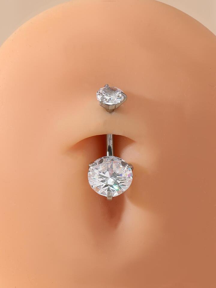 1pc simple and round ball navel ring women’s body piercing super flash party navel nail belly decoration