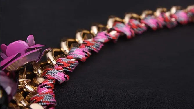 Purple Flower neclace
