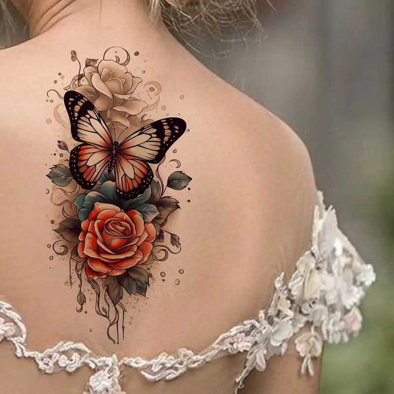 Butterfly Temporary Tattoo – Flash Style Decorative Body Sticker