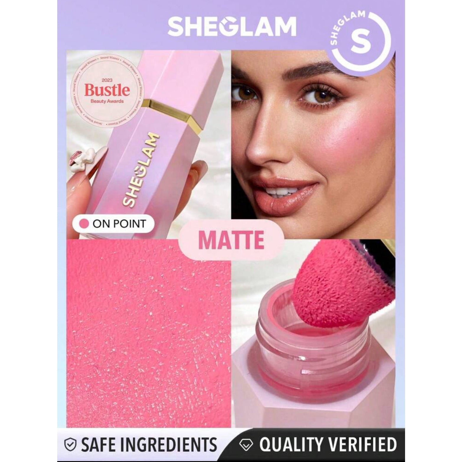 SHEGLAM Color Bloom Liquid Blush-on point