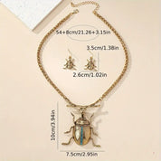 Scarab Necklace & Earring Set