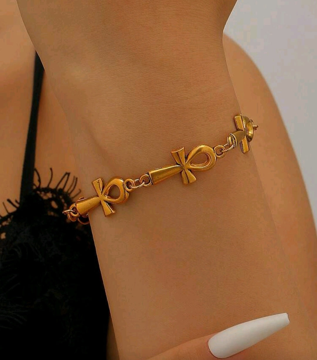 Ankh Jewelry Set – Bracelet & Necklace