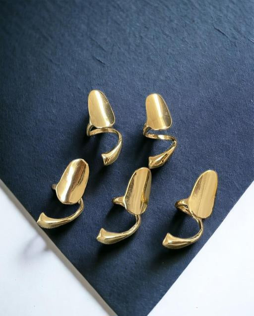 5pcs Luxurious Rhinestone Nail Rings Set, Perfect For Women Dance Performances, Parties And Gatherings