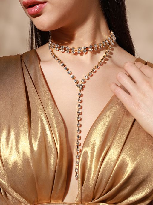 Silver Plated Designer Party Necklace for Women