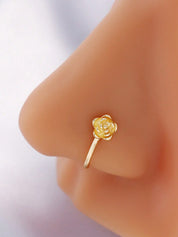 NO Piercing Adjustable Clip On Nose Pin Love Cz Paved Nostril Fashion Jewellery