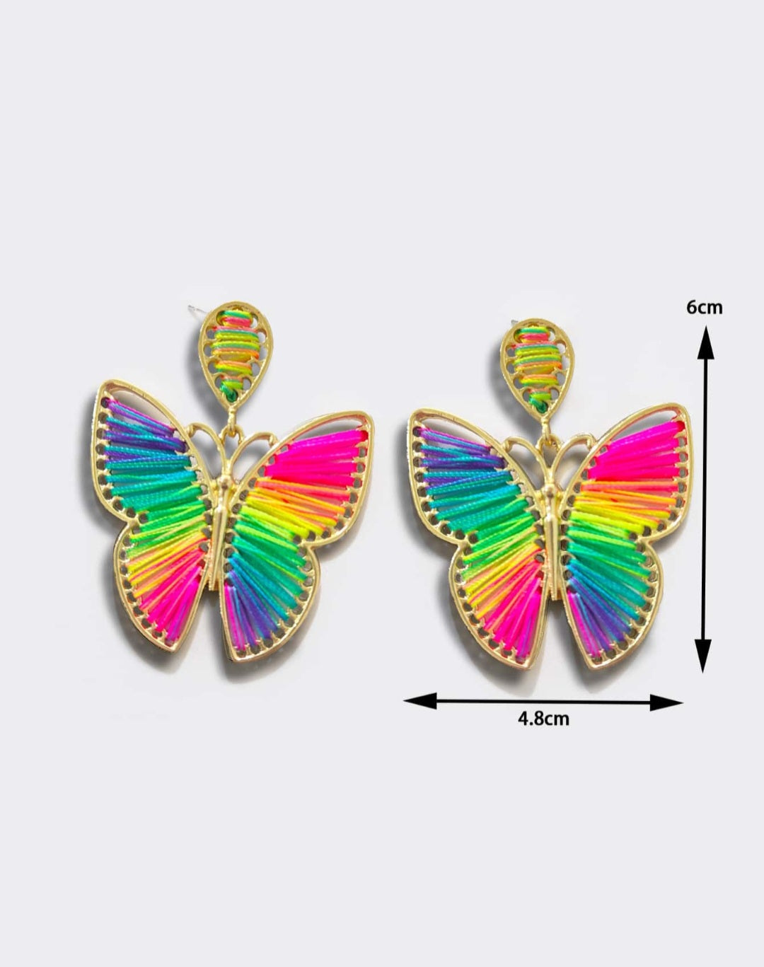 SHEIN Random Color Butterfly Drop Earrings