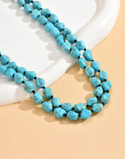 Turquoise Beaded Layered Necklace