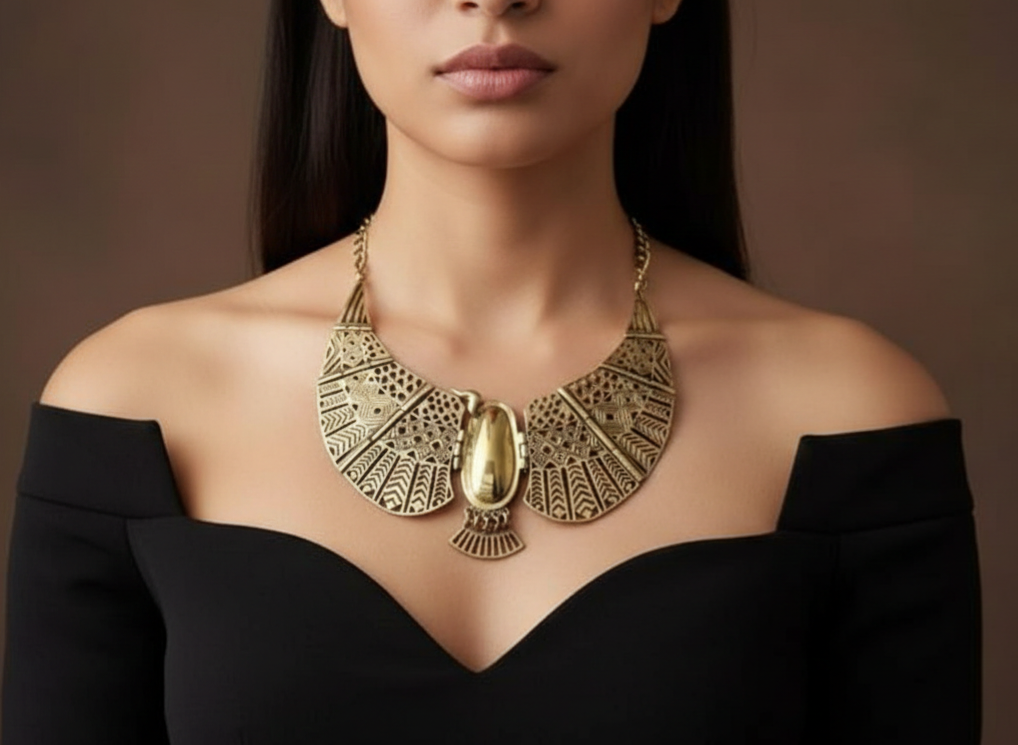 Rare Protection Amulet for Goddess Nekhbet Necklace made in Egypt