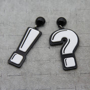 Question Mark Drop Earrings