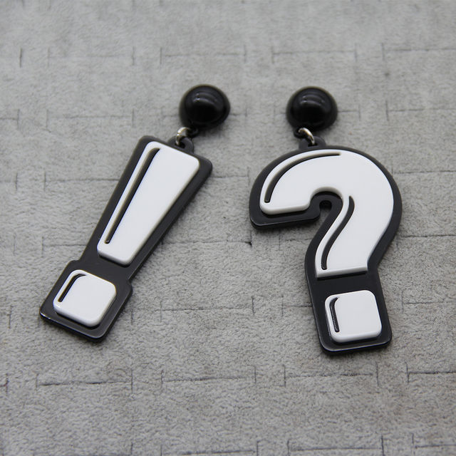 Question Mark Drop Earrings