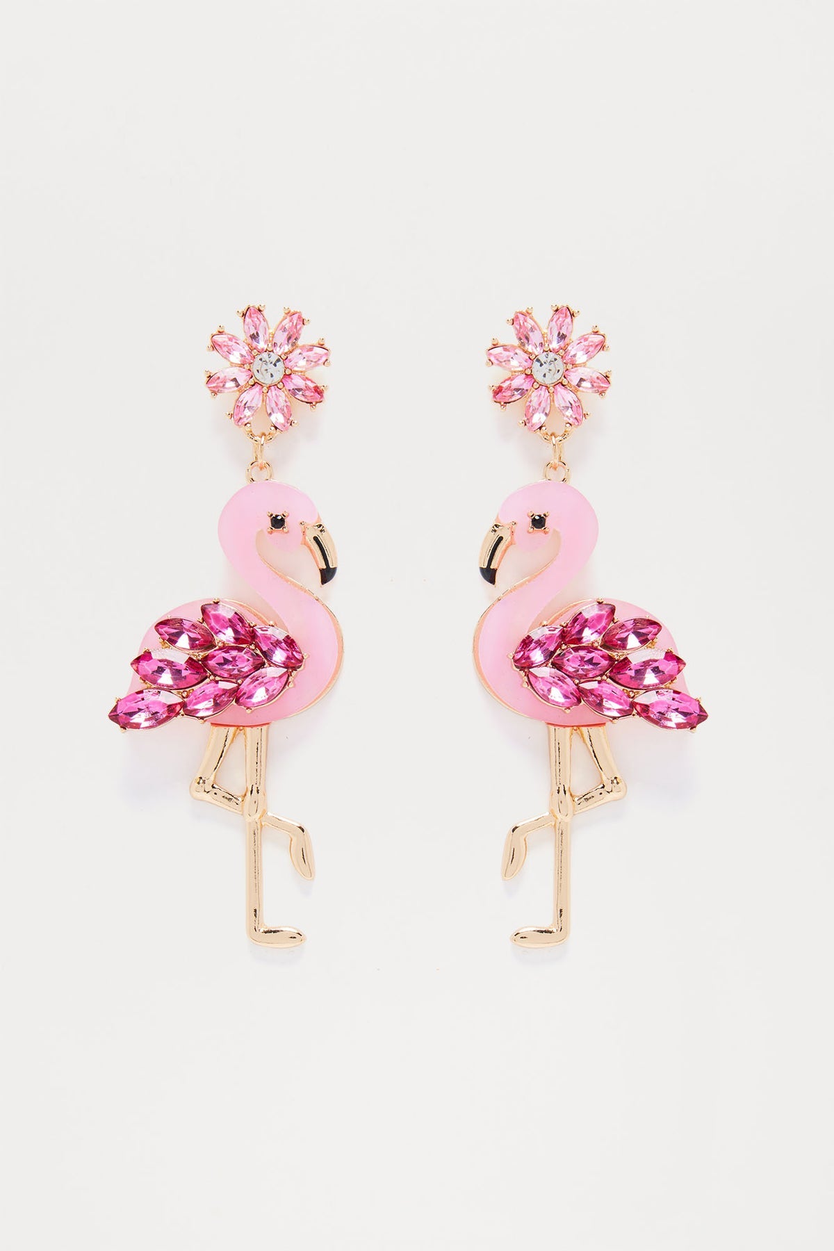 Flamingos Before Amigos Earrings - Pink/combo