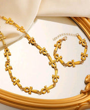 Ankh Jewelry Set – Bracelet & Necklace