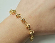 Stainless Steel Women’s Bracelet with Extender, Elegant Chain, Anklet Jewelry, Metal, Gold Color