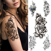 Temporary Floral Tattoos for Women and Girls – Half Sleeve Style, Easy to Apply