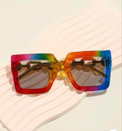 SHEIN New Colorful Square Frame Sunglasses
