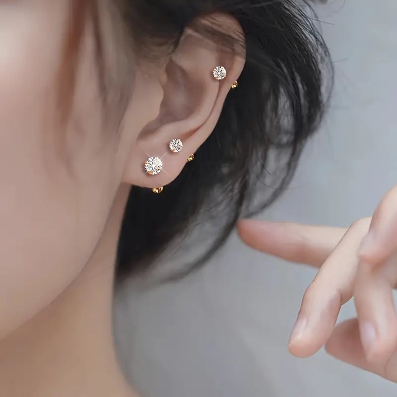 SHEIN 6pcs/Set Elegant Minimalist Ladies Earrings