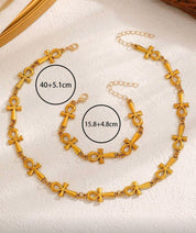 Ankh Jewelry Set – Bracelet & Necklace