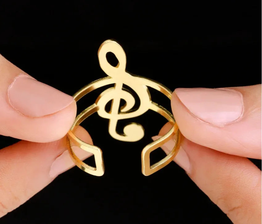 Musical Gold Adjustable Ring