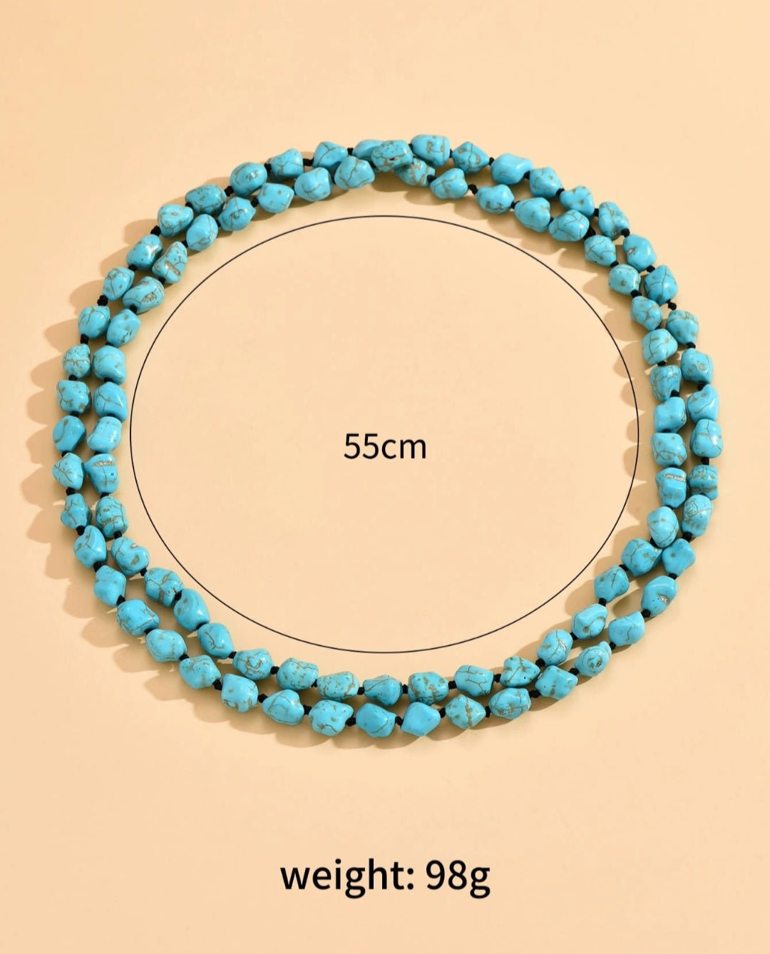 Turquoise Beaded Layered Necklace
