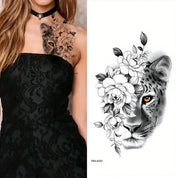 [SteadyINK] Waterproof Tattoo Sticker | Animal Series: Bear, Cat, Fox, Lion, Skull, Tiger, Wolf | Body Art for Makeup, Events, Music Festivals & Parties