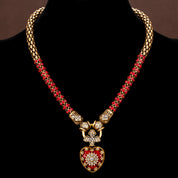 Royal Red & Gold Statement Necklace