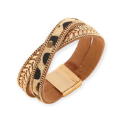 Leopard And Gold Magnetic Bracelet