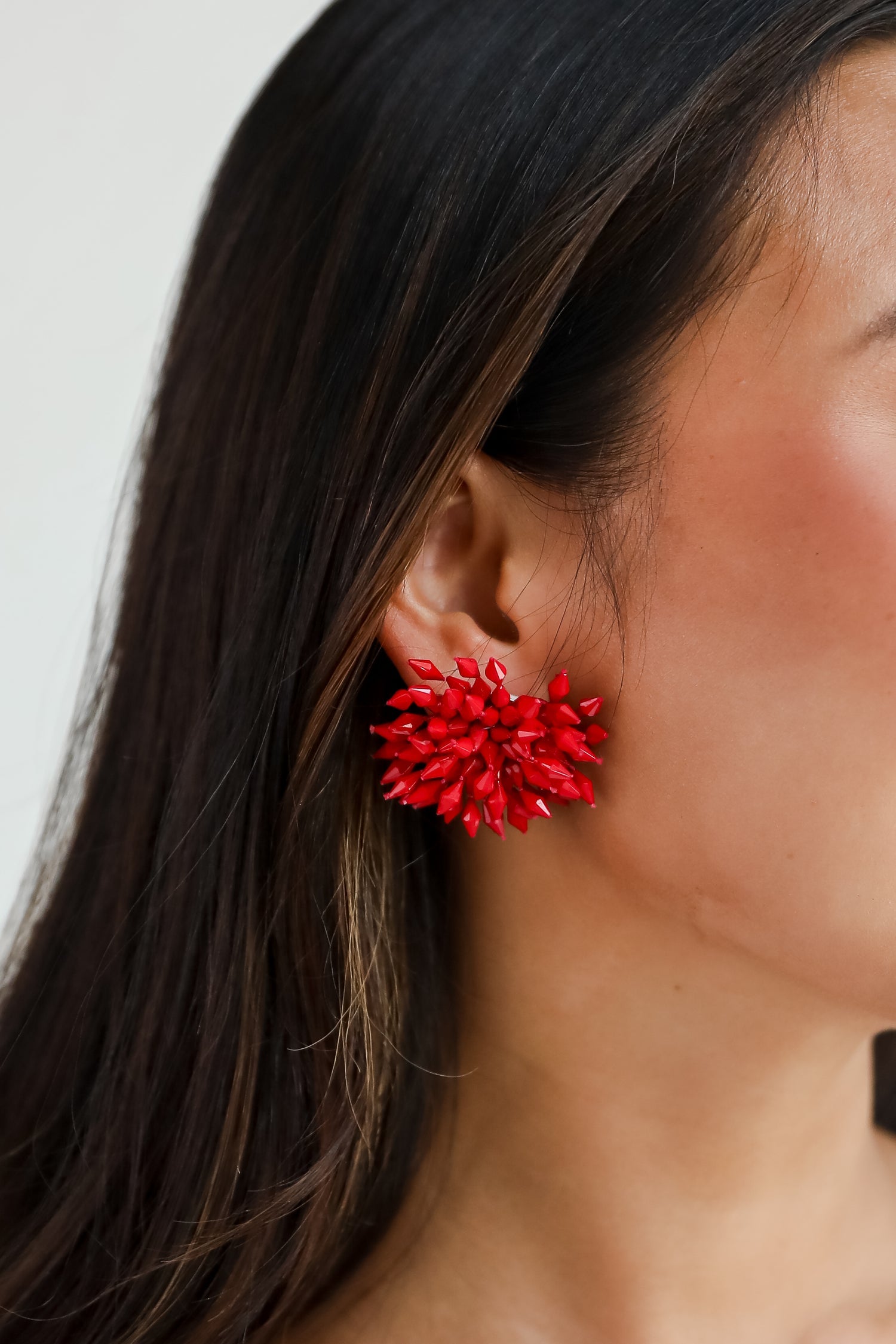 Summer Flower Bold Colorful Beaded Earrings