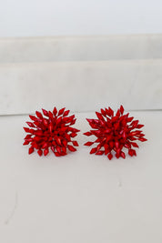 Summer Flower Bold Colorful Beaded Earrings