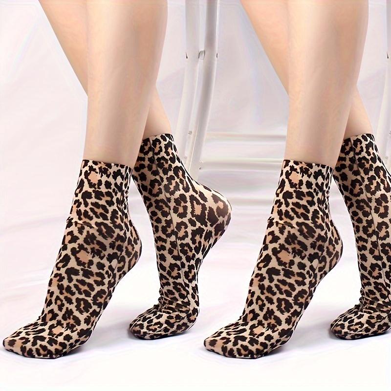 Elegant Women’s Fishnet Socks with Leopard Pattern – 1 Pack: Lightweight, Durable, and Soft…