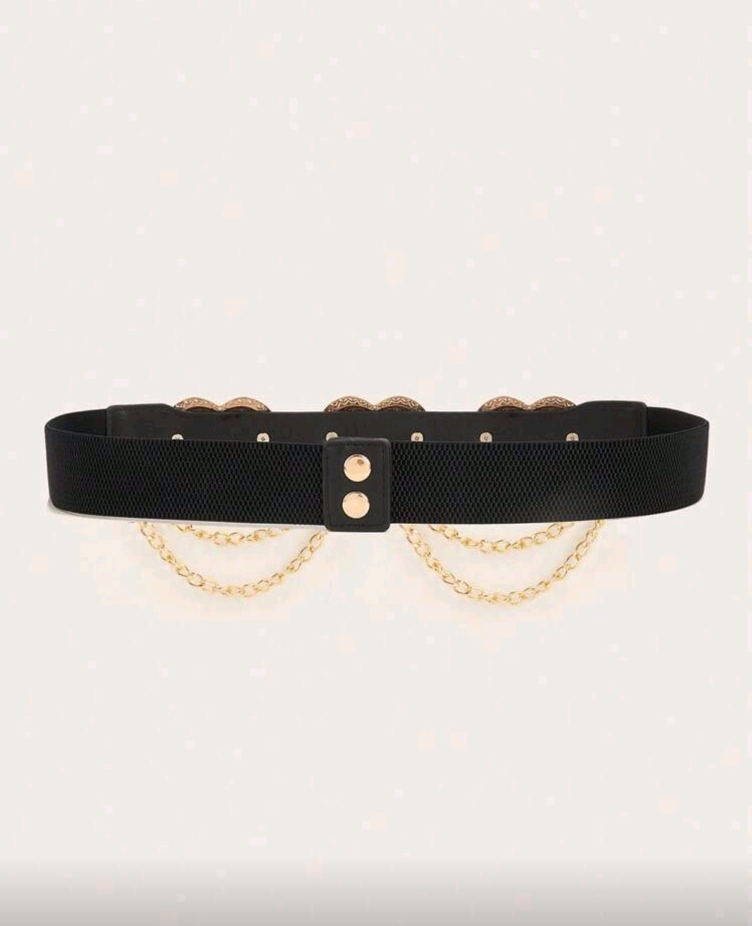 1pc Women's Elastic Waist Belt With Heart-Shaped Buckle Halloween Valentine's Day Summer, School Fall, Autumn, Halloween