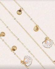 Tropiscape 1pc Fashionable Starfish And Shell Decorative Glasses Chain, Women's Ocean Style Metal Sunglasses Chain, Women's Glasses Anti Slip Chains, Suitable As Tourism And Vacation Sunglasses Decoration Chain Glasses Accessories For Women Vacay Vibes Va