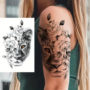 [SteadyINK] Waterproof Tattoo Sticker | Animal Series: Bear, Cat, Fox, Lion, Skull, Tiger, Wolf | Body Art for Makeup, Events, Music Festivals & Parties