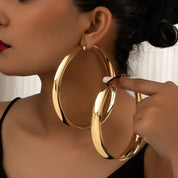 Pair of oversized trendy earrings with a luxurious, elegant, and high-quality design for women