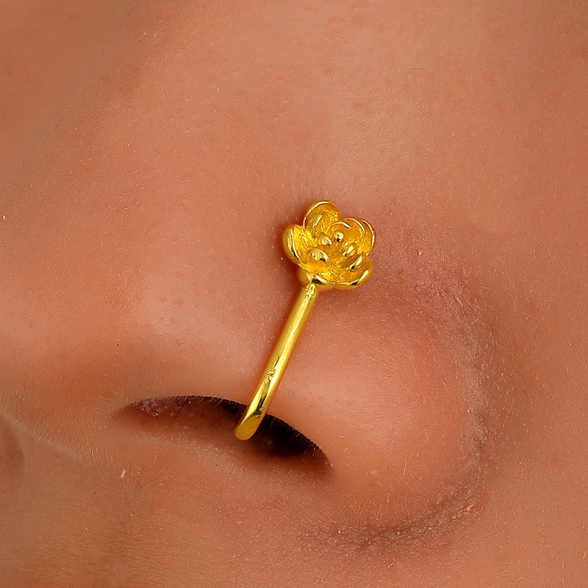 NO Piercing Adjustable Clip On Nose Pin Love Cz Paved Nostril Fashion Jewellery