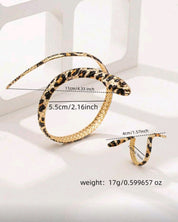 1 Set Fashionable European And American Snake Shape Ring And Bracelet Jewelry Set For Women, Versatile