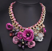 Purple Flower neclace