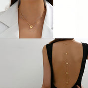 Double Butterfly Necklace with Back Chain – A Touch of Soft Femininity and Everyday Elegance