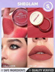 SHEGLAM Cheeky Color Jam-Rose Meadow Cream Blush Lip Cream Matte