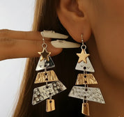 Fashion Christmas Tree Dangle Earrings Cute Classic Zinc Alloy Holiday Gift