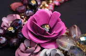 Purple Flower neclace